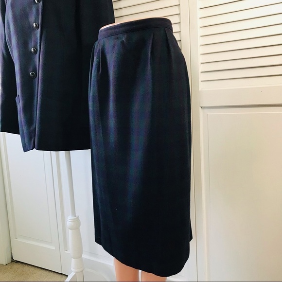 LE SUIT Plaid Fully Lined Polyester Blend 2 Piece Skirt Suit Size 14 - Picture 2 of 14